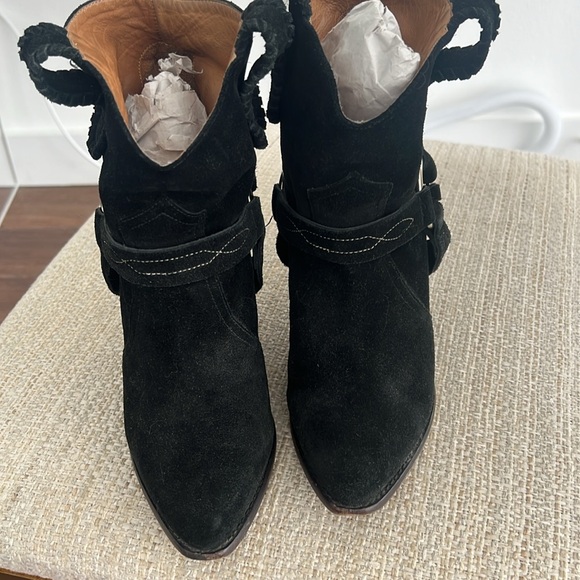 Isabel Marant Etoile Rawson Black Suede Harness Ankle Boot - Picture 5 of 5